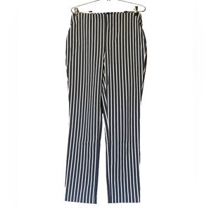 Chico's Blue White Stripes Slimming Ankle Pants Size 00R NWOT Casual office
